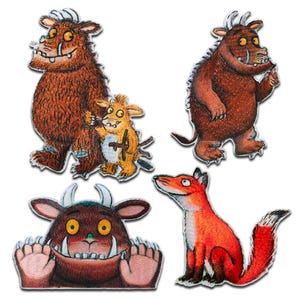 4 piece set Gruffalo - Iron On Patches Adhesive Emblem, Size -  inch