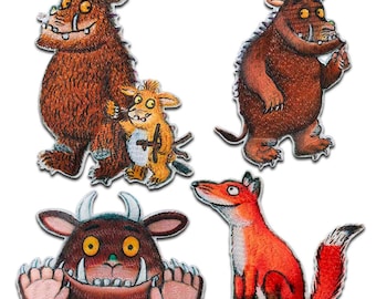 4 piece set Gruffalo - Iron On Patches Adhesive Emblem, Size -  inch