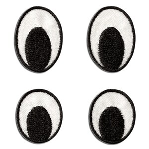 Ecusson - Set œil  - noir/blanc - différentes tailles - patches brode appliques