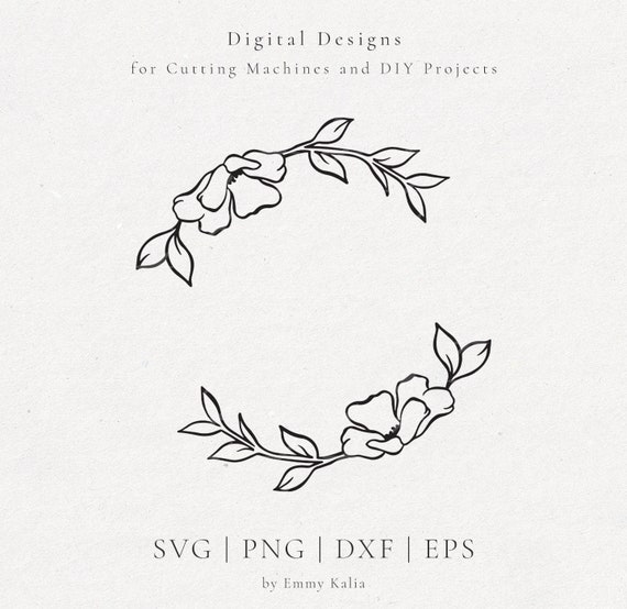 Download Floral Wreath Svg Cut File Flourish Clipart For Silhouette And Cricut