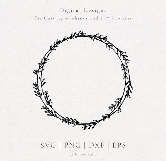 Download Leaves Wreath Svg Cut File Botanical Clip Art For Silhouette And Cricut