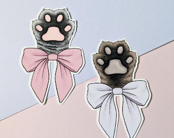 Cat paw stickers | cute glossy or matte sticker