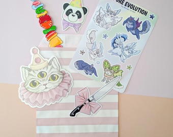 Mystery sticker bag | Suprise pack die cut grab random B grade