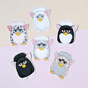 Classic Furby Aufkleber | Glitzer oder glossy Sticker wasserfest 1998er Jahre