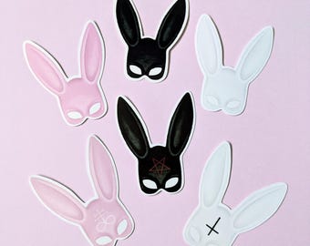 Bunny mask sticker | BDSM satanic symbol petplay fetish halloween