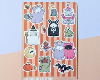Dressed-up Critters sticker sheet | halloween autumn fall bujo planner stickers