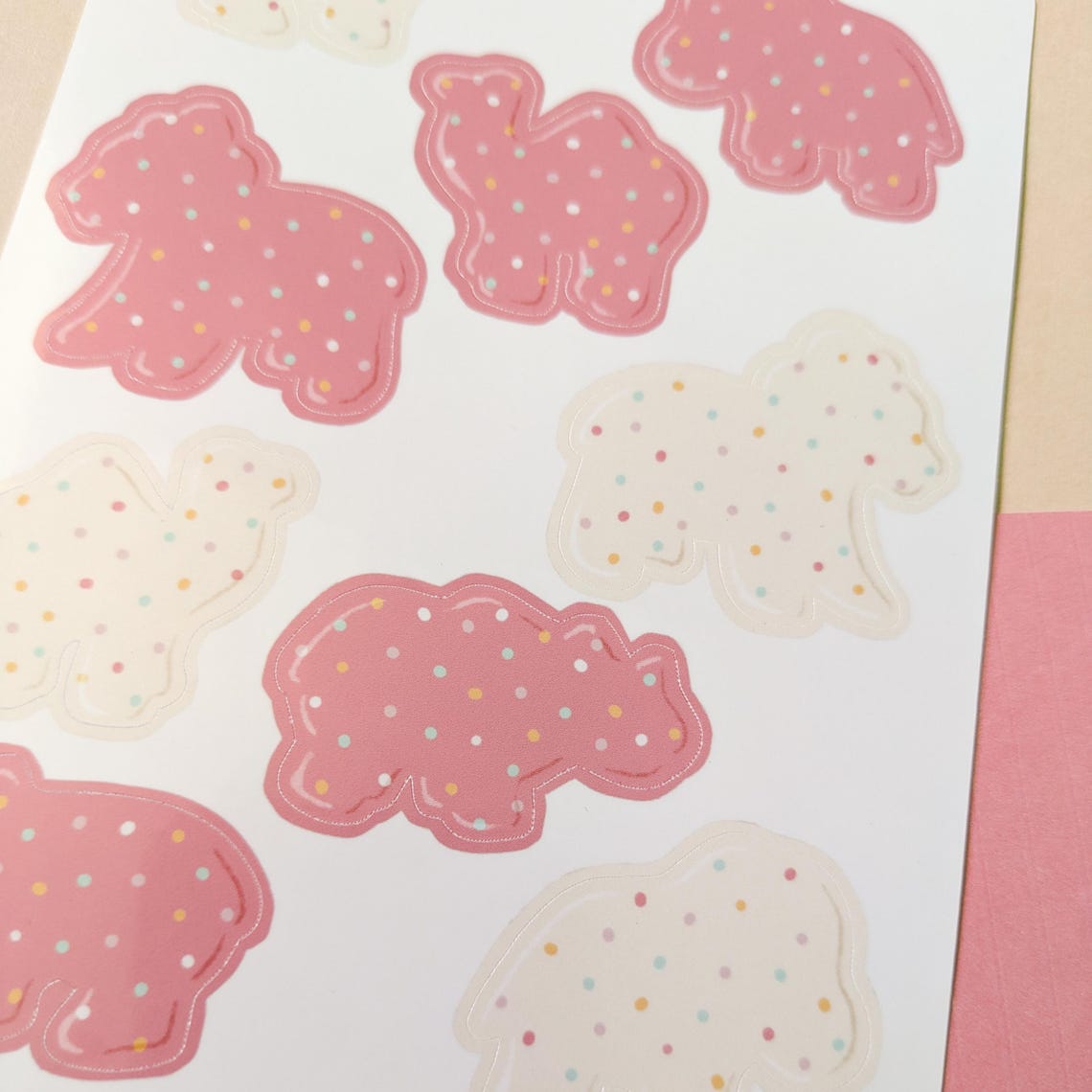 Circus Animal Cracker Sticker Sheet | Sprinkle Frosted Sugar Cookie ...