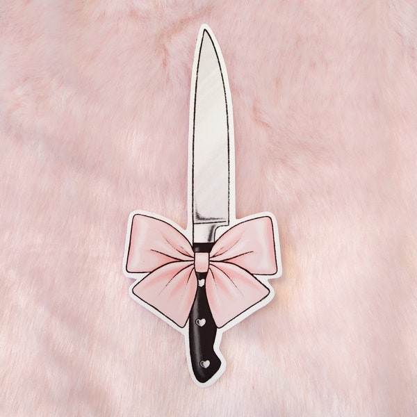 Pretty knife sticker | knife play dollcore creepy cute yami kawaii morute