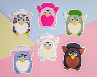 Furby Gen 3 stickers | glitter glossy waterproof third generation