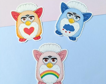 Carebear Furbies stickers | glossy sticker