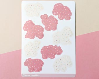 Circus Animal Cookie Sticker Sheet | Planner Stickers