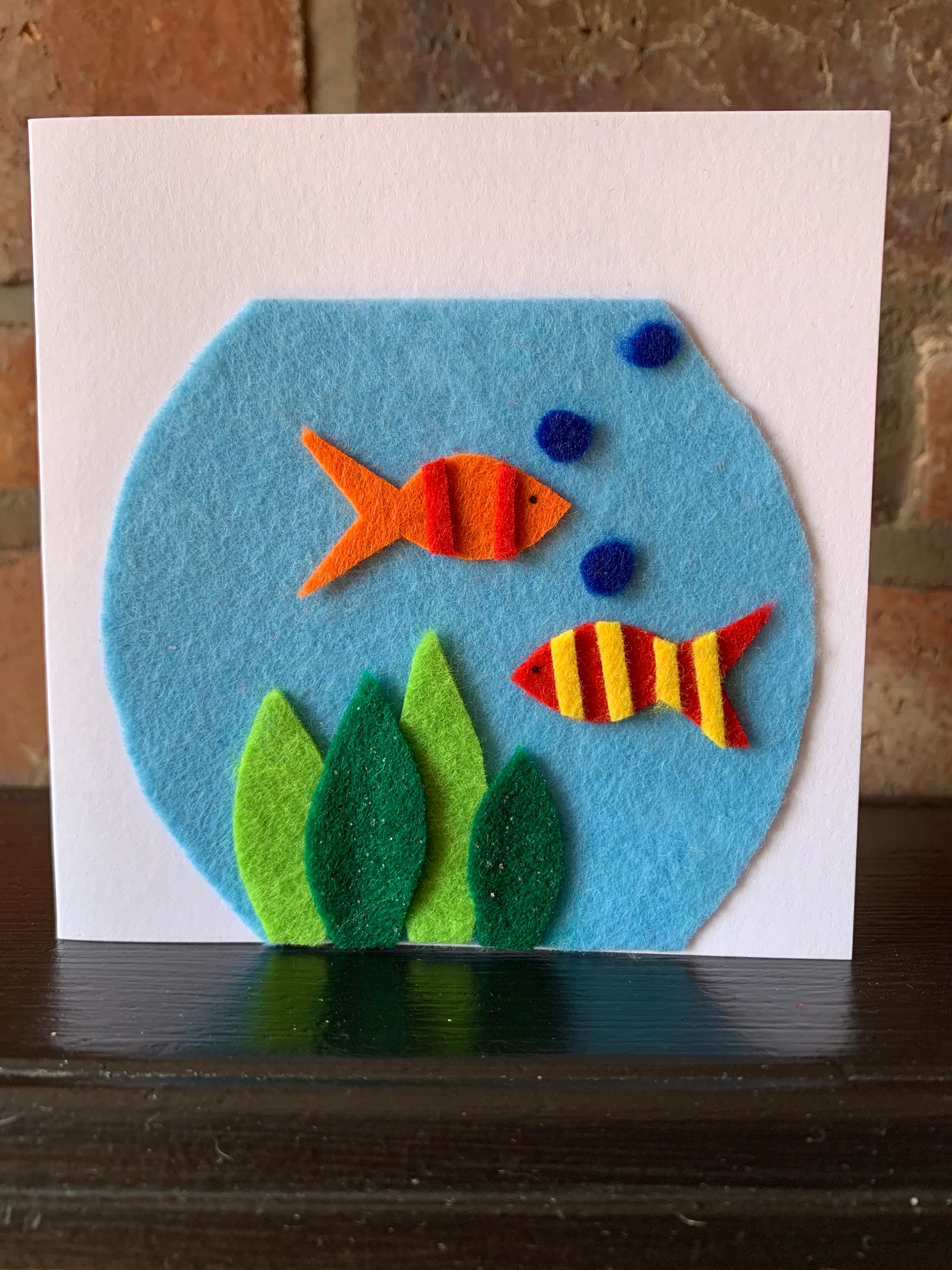 Small Fish Bowl Card for Any Occasion Etsy UK