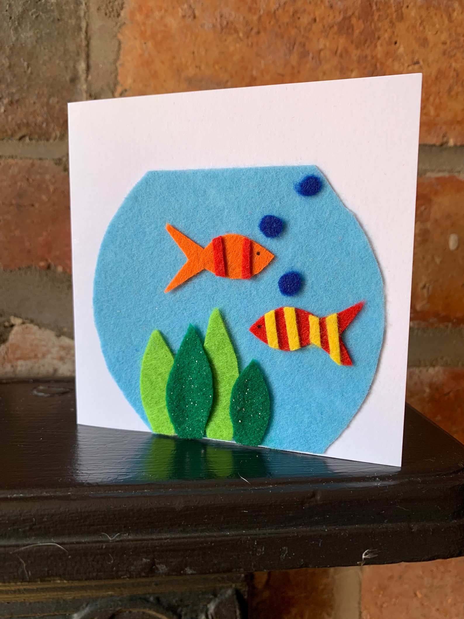 Small Fish Bowl Card for Any Occasion Etsy UK