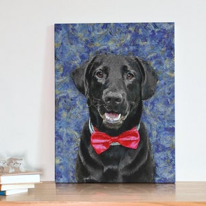 Memorial Pet Portrait, Van Gogh Portrait Print, Dog Portrait, Pet Print, Custom Portrait, For Pet Lovers, For Dog Lovers, Digital Portrait
