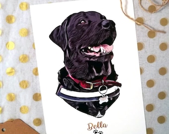 Custom Dog Portrait, Pet Portrait, For Dog Mom, Custom Portrait, For Pet Lovers, For Dog Lovers, Printable Portrait, Digital Dog Portrait