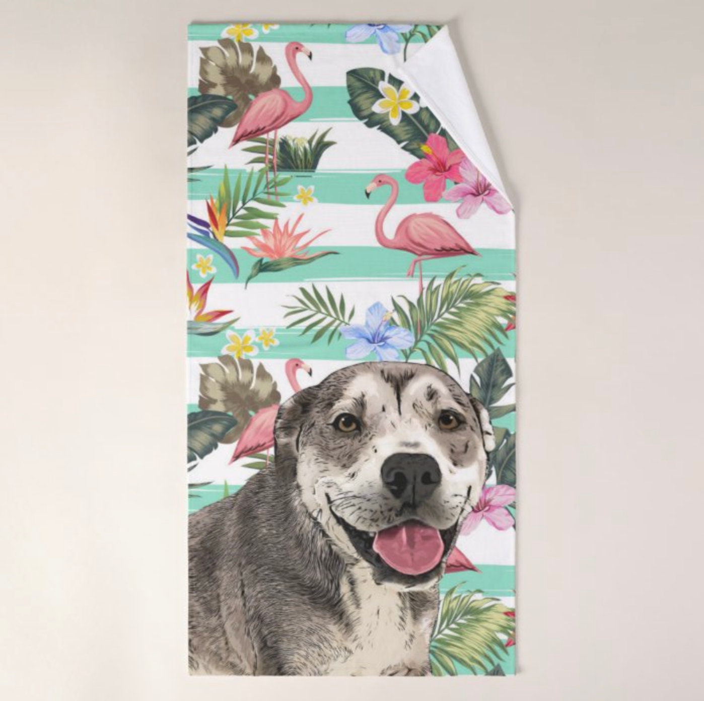 Towel with your Pet, Custom Beach Towel, Personalised Pet on a Towel, For Pet Lovers, Gift For Dog Lovers, Personalised Beach Towel