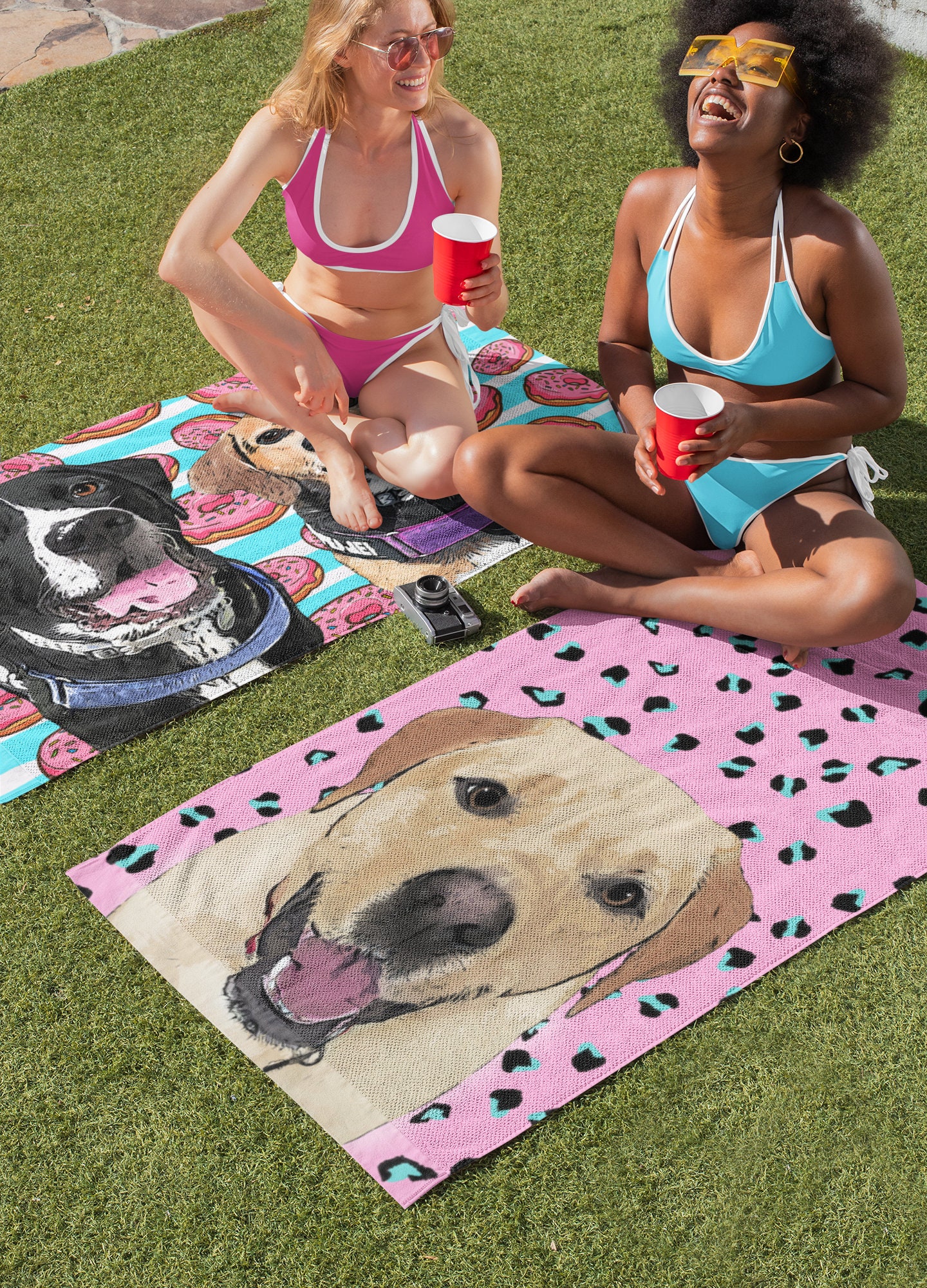 Towel with your Pet, Custom Beach Towel, Personalised Pet on a Towel, For Pet Lovers, Gift For Dog Lovers, Personalised Beach Towel