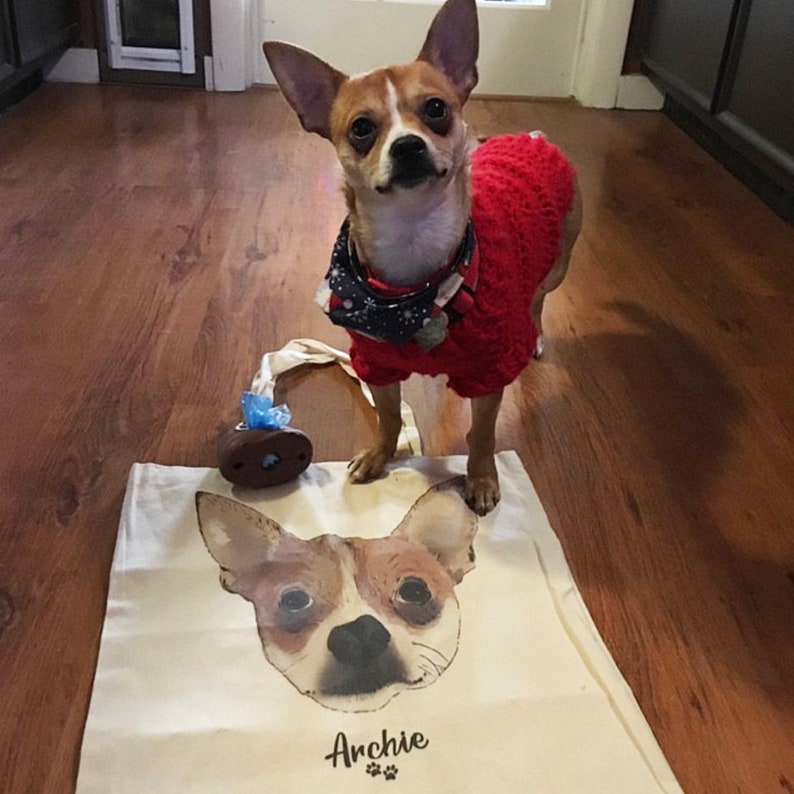 Custom Dog Tote Bag Pet Portrait Tote Bag Pet Printed Bag Etsy