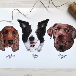 Custom Pet Portrait: Personalized Dog Art, Gift for Pet Lovers