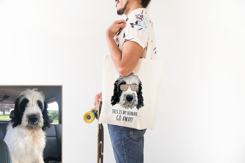 Dog Custom Tote Pet Printed Bag Personalized Pet Tote Bag Custom Tote Bag For Dog Lovers Go Away For Pet Lovers