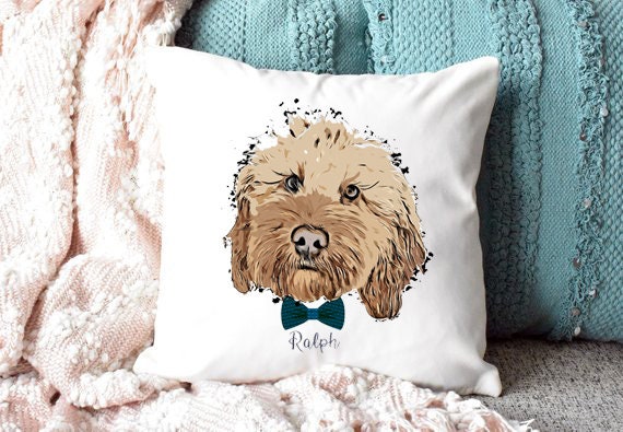 Custom Dog Pillow Pet Cushion Gift For Dog Lovers Cushion Etsy