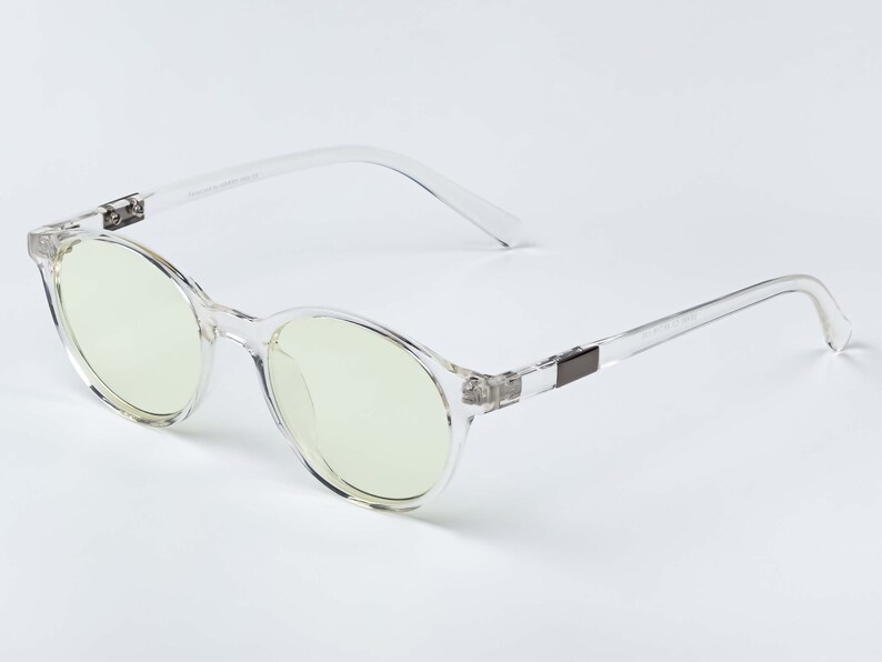 Italy made anti blue light glasses - crystal clear, lightweight, flexible, Memflex TR90 Swiss Technology image 8