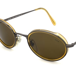Vintage Lozza Sunglasses: 1980s Italian Oval Steampunk Shades
