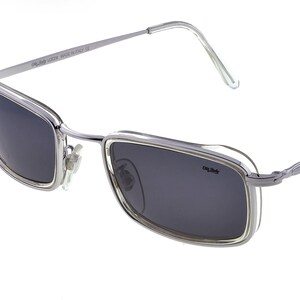 Vintage Lozza Sunglasses: Crystal Rectangular Frames, 80s Italian Designer Shades