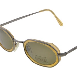 Vintage Lozza Sunglasses: Hexagonal Steampunk Style, Made in Italy 1980s