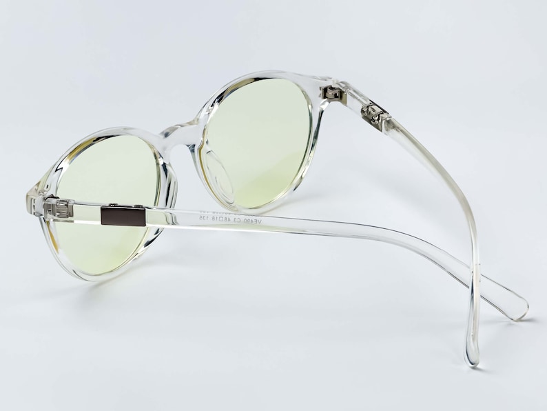 Italy made anti blue light glasses - crystal clear, lightweight, flexible, Memflex TR90 Swiss Technology image 9