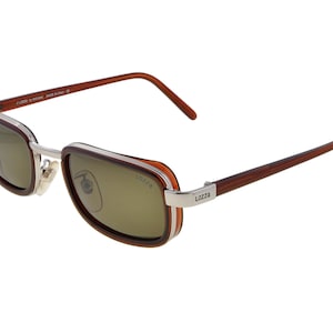 Vintage sunglasses by Lozza, made in Italy. Rectangular sunglasses with side shields - 100% authentic vintage shades, tagged