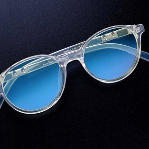 Italy made anti blue light glasses - crystal clear, lightweight, flexible, Memflex TR90 Swiss Technology