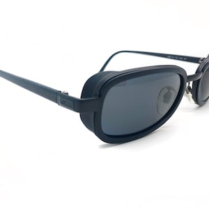 Vintage sunglasses by Lozza. Black vintage gothic sunglasses for men and women, authentic, tagged