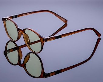 Italy made anti blue light glasses - brown or crystal clear, lightweight, flexible, Memflex TR90 Swiss Technology