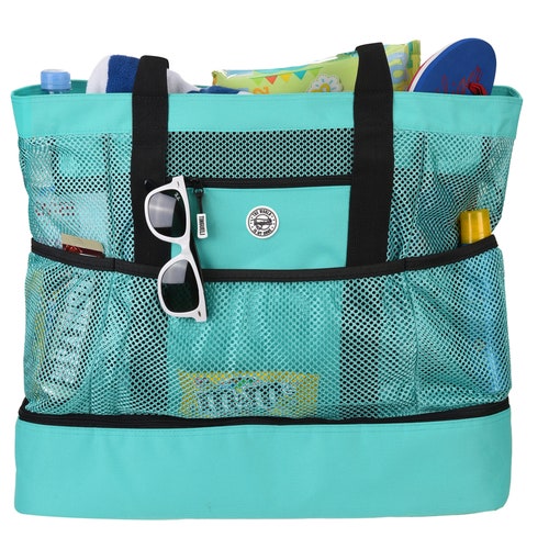 Beach Bag for Women With Top Zipper and Waterproof Cooler - Etsy