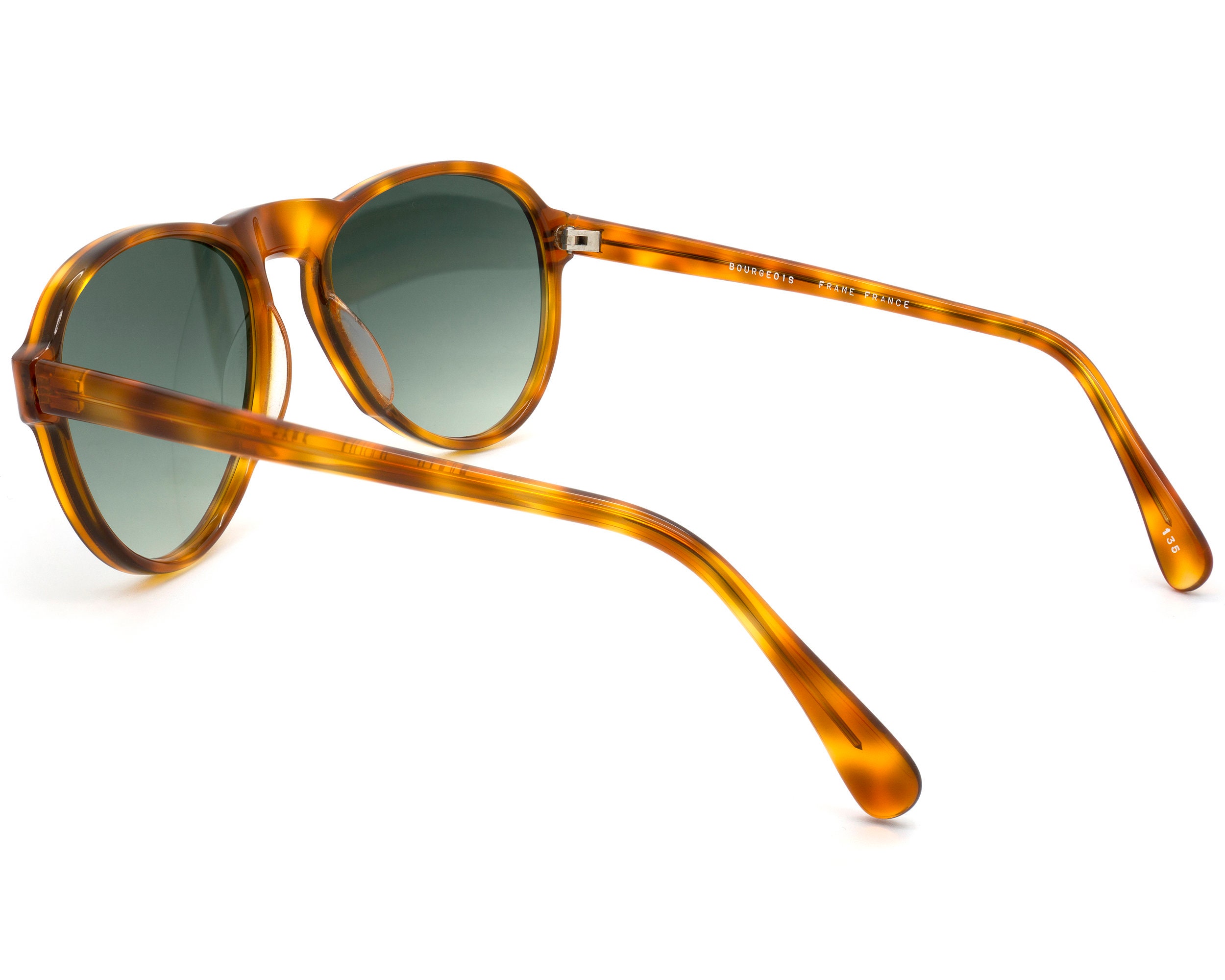 Vintage Bourgeois Aviator Sunglasses: 70s French Pilot  display picture 2