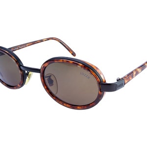 Lozza 80s oval vintage sunglasses with side shields, made in Italy
