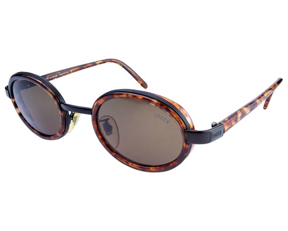 Lozza 80s Oval Vintage Sunglasses With Side Shields Made in Italy Etsy