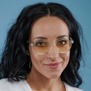 Italy made anti blue light glasses - crystal clear, lightweight, flexible, Memflex TR90 Swiss Technology image 10