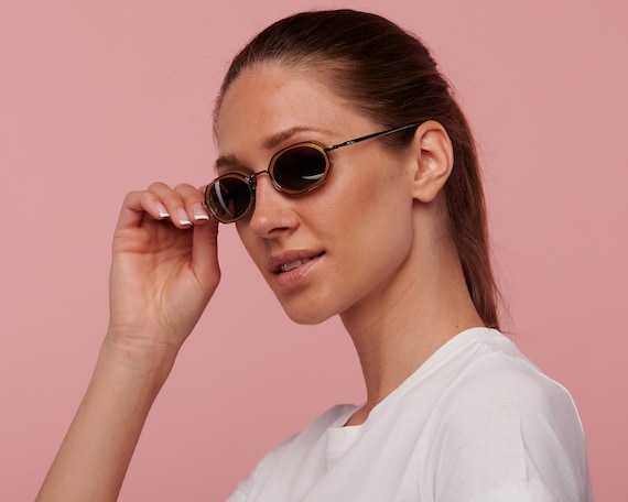 Vintage Lozza Sunglasses: Hexagonal Steampunk Style, Made in  display picture 3