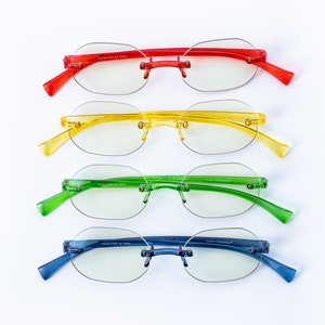 Italy made anti blue light glasses - lightweight, flexible, Memflex TR90 Swiss Technology