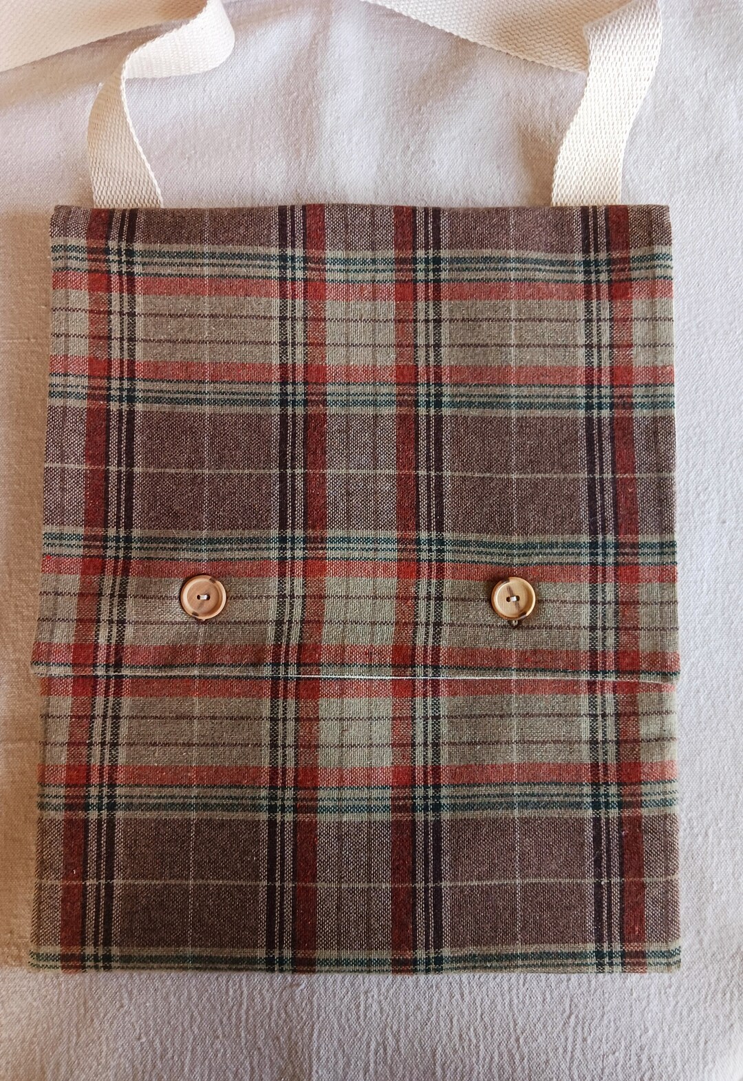 Haversack Knapsack 18th19th Century Brown Plaid Wool Blend Etsy