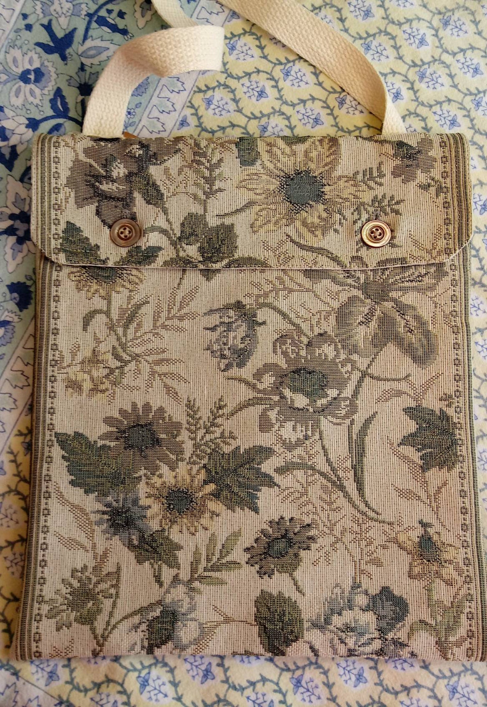 Haversack knapsack 18th-19th century multi color floral fabric | Etsy
