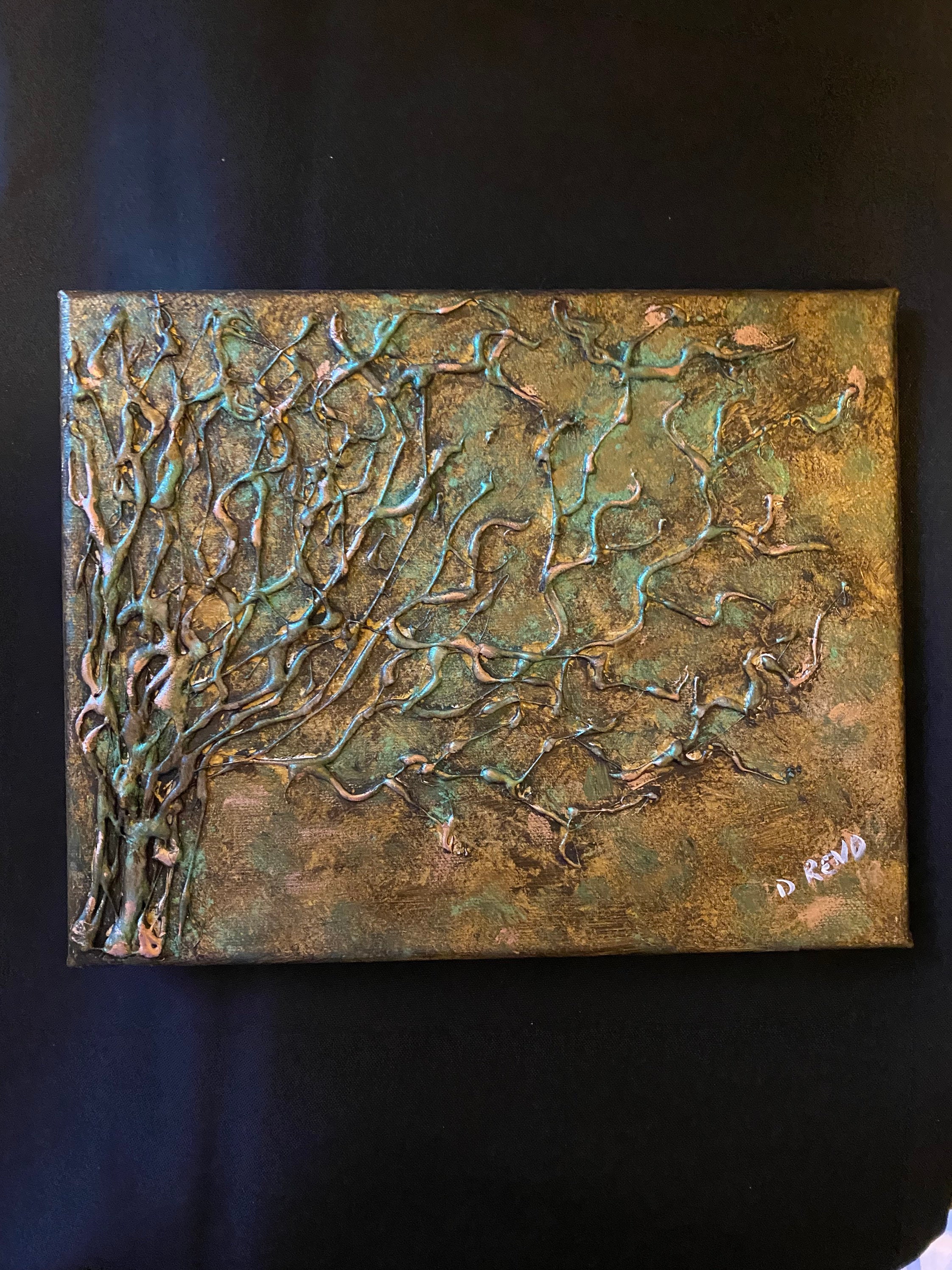 Mixed Media Tree Painting Original Etsy