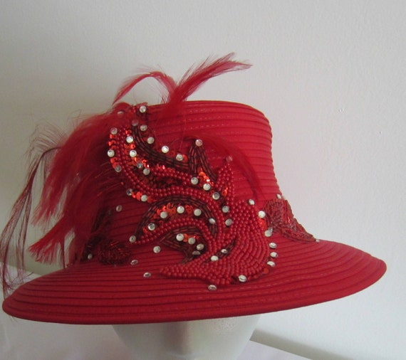 Unique Derby Special Red Hat With Brim Mesh Orchid Fashion Women main image 4