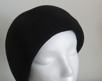 Encore Kutz Black Wool Cloche Hat (7 3/8) - Etsy display picture 1