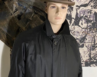 Sharp Ralph Lauren Chaps Black Raincoat Size XL,(48)