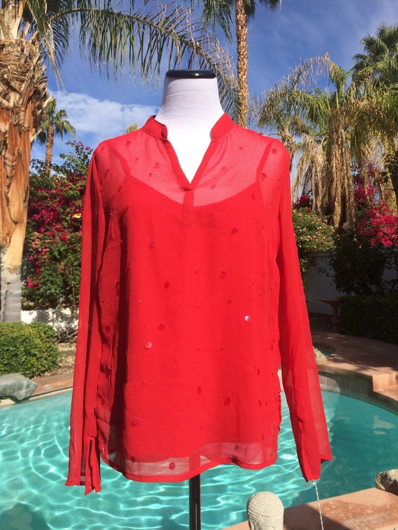 sheer blouse with camisole