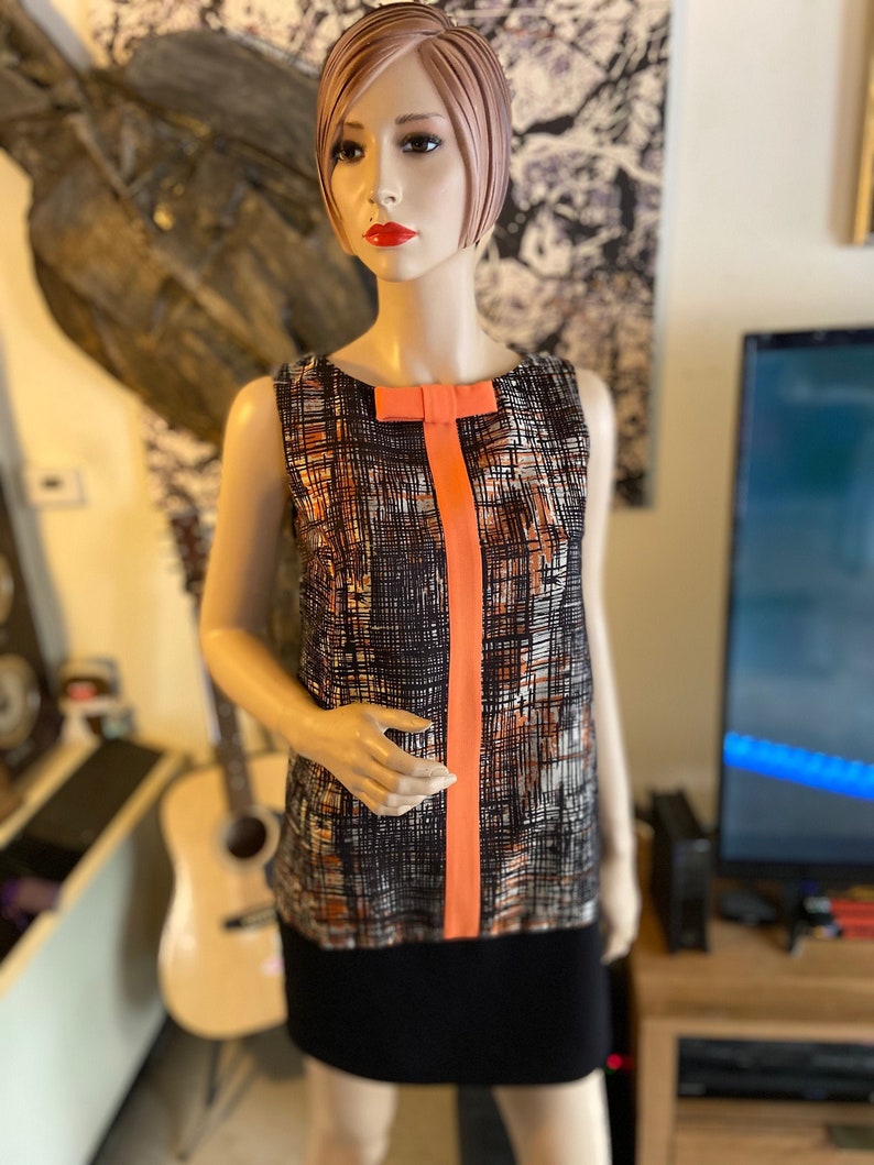 Adorable 60s-Inspired Mod Shift Dress Sz S image 3