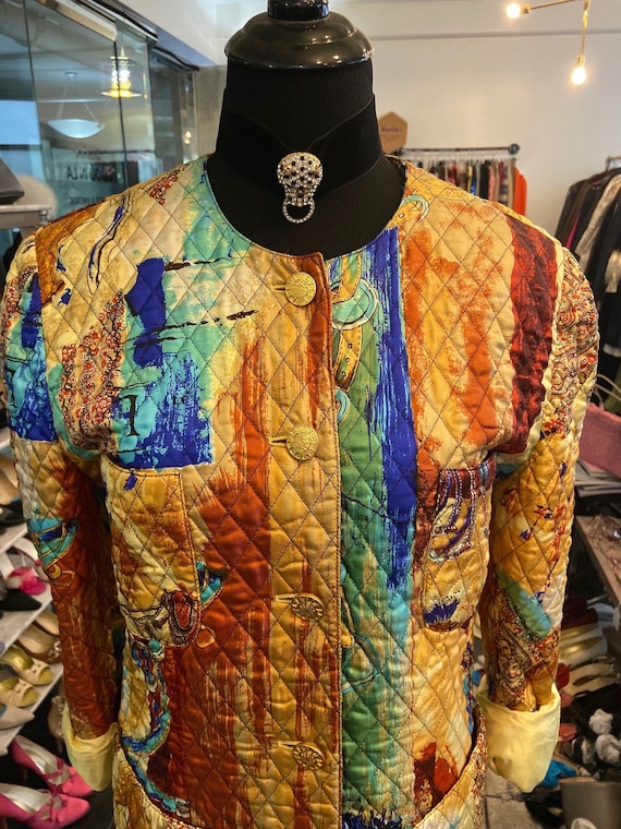 Gorgeous 1990s Louis Feraud Silk Suit